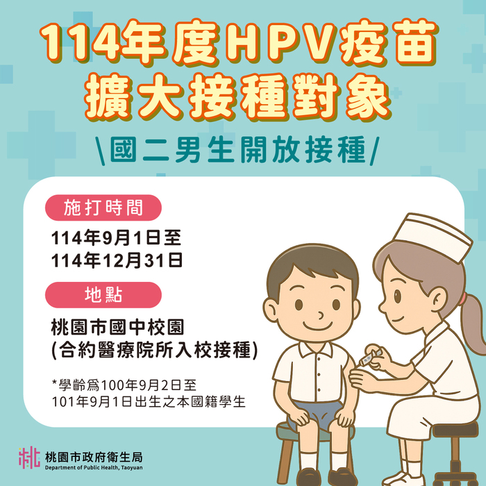 114年度HPV擴大接種對象