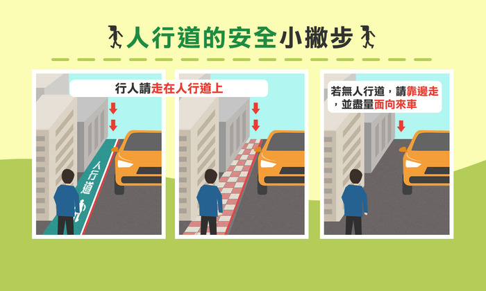 人行道安全的小撇步
