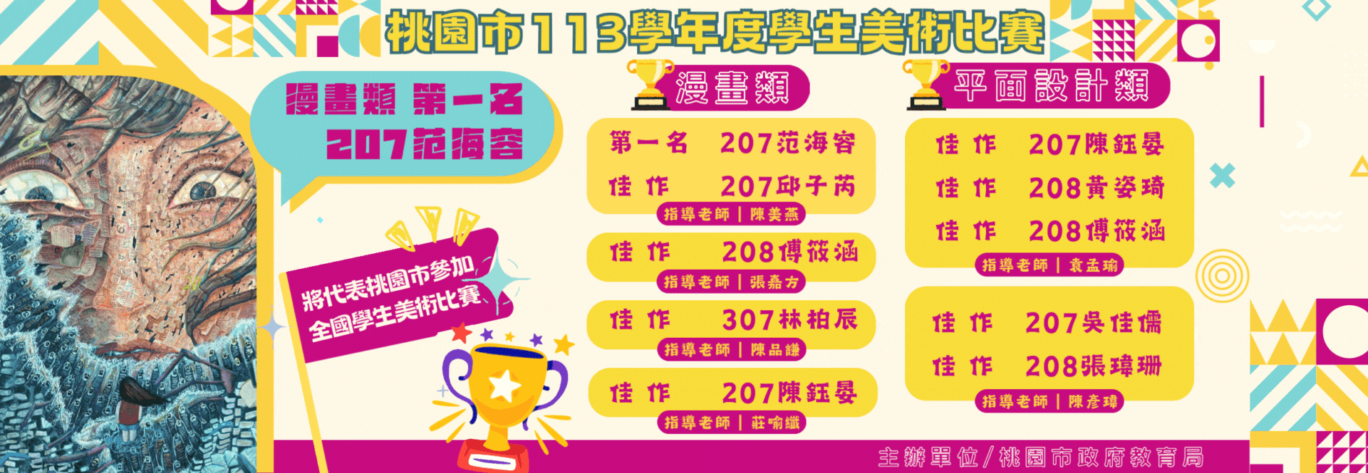 桃園市學生美展獲獎